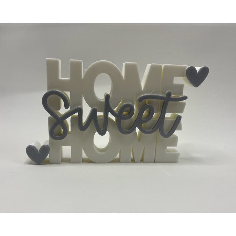 Plaquinha Lar Doce Lar – Home Sweet Home 3D