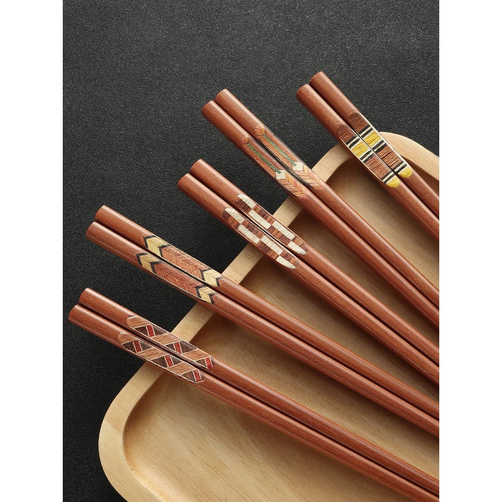 Pauzinhos de madeira cereja de alta qualidade para uso doméstico, novo estilo, pauzinhos de madeira criativos exclusivos