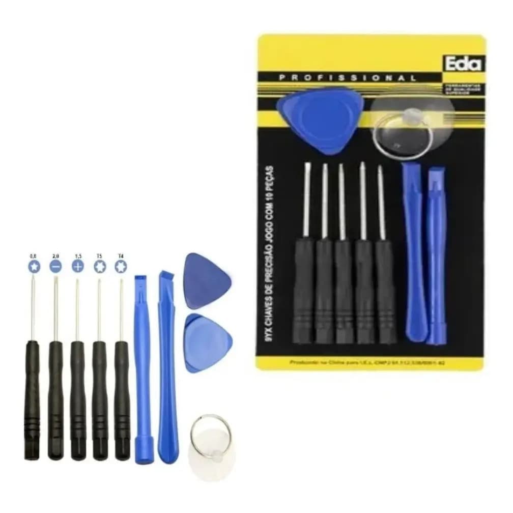 Jogo De Chaves Torx Eda 9yx Prateado Para Celular E Notebook