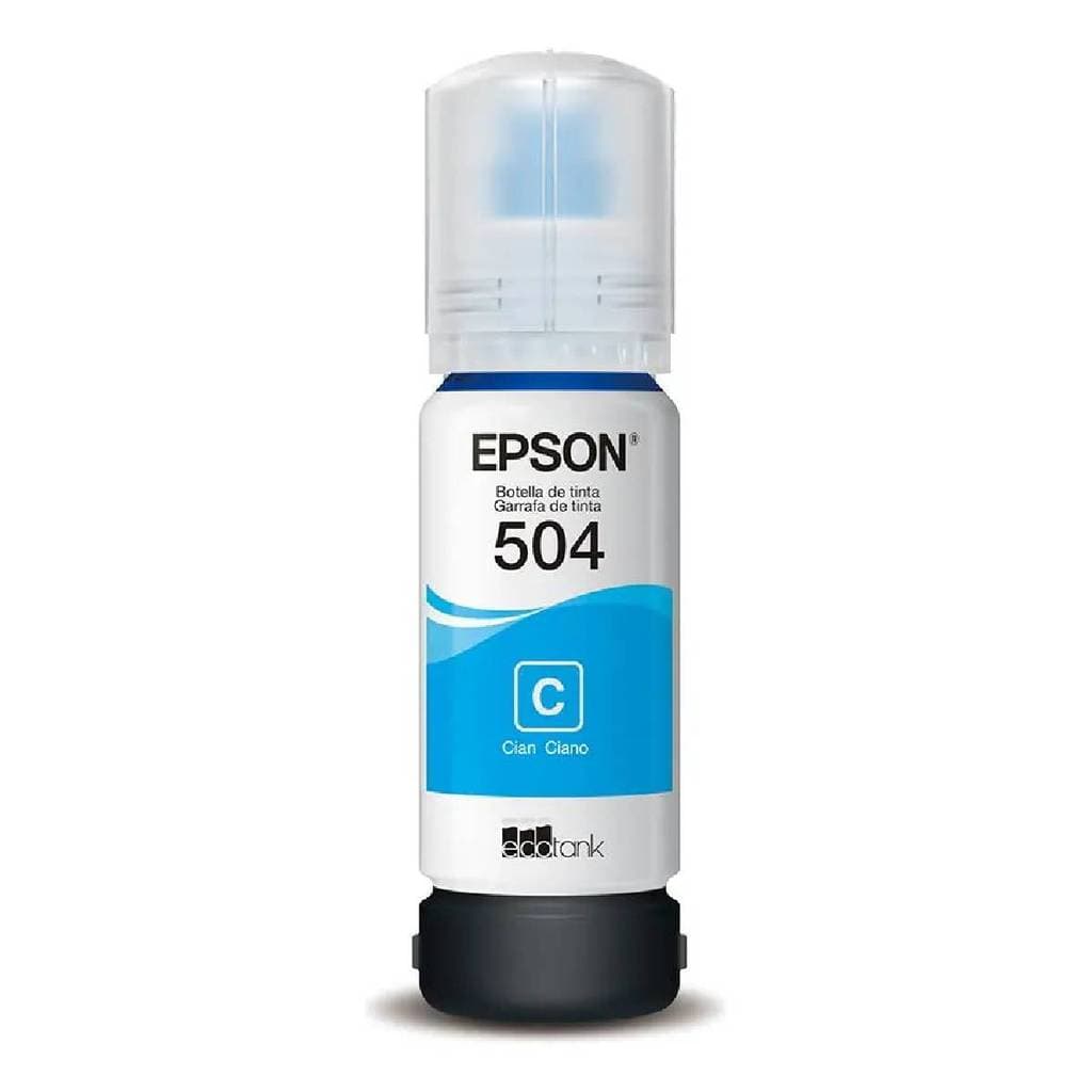 Tinta Epson T504 Ciano 70ML Compatível L4150 L4160 L4260