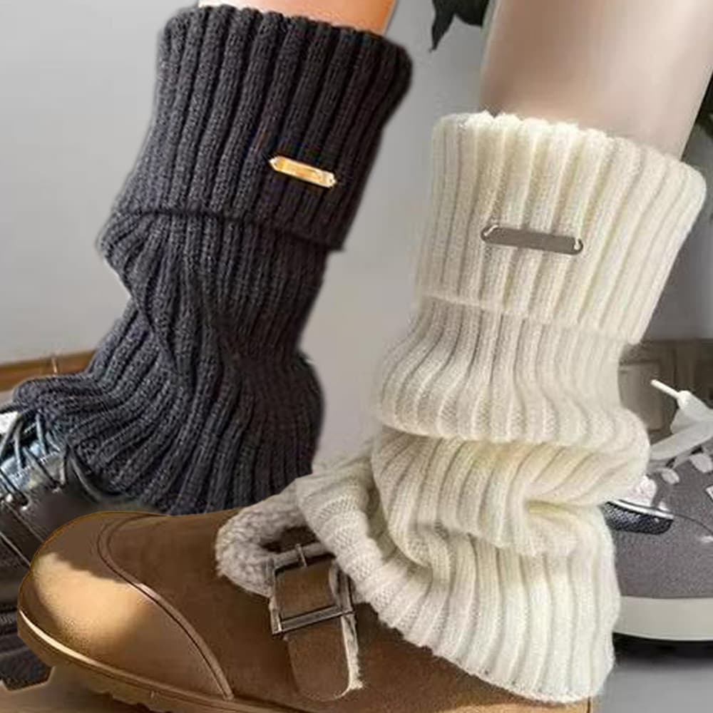 Polainas De Malha Outono Inverno – Meias Longas Lolita Femininas , Estilo Japonês , JK-Crochê Y2K Altas