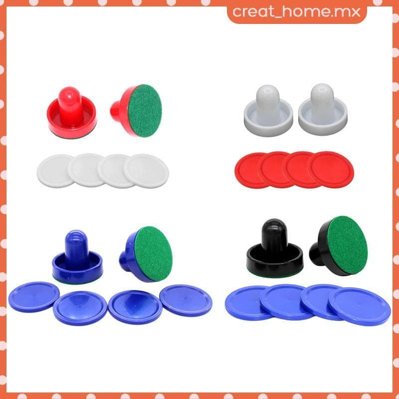 [Creat_home] Conjunto De Empurradores E Discos De Substituição Deslizante De Air Hockey , Tamanho Pequeno Para Mesas De