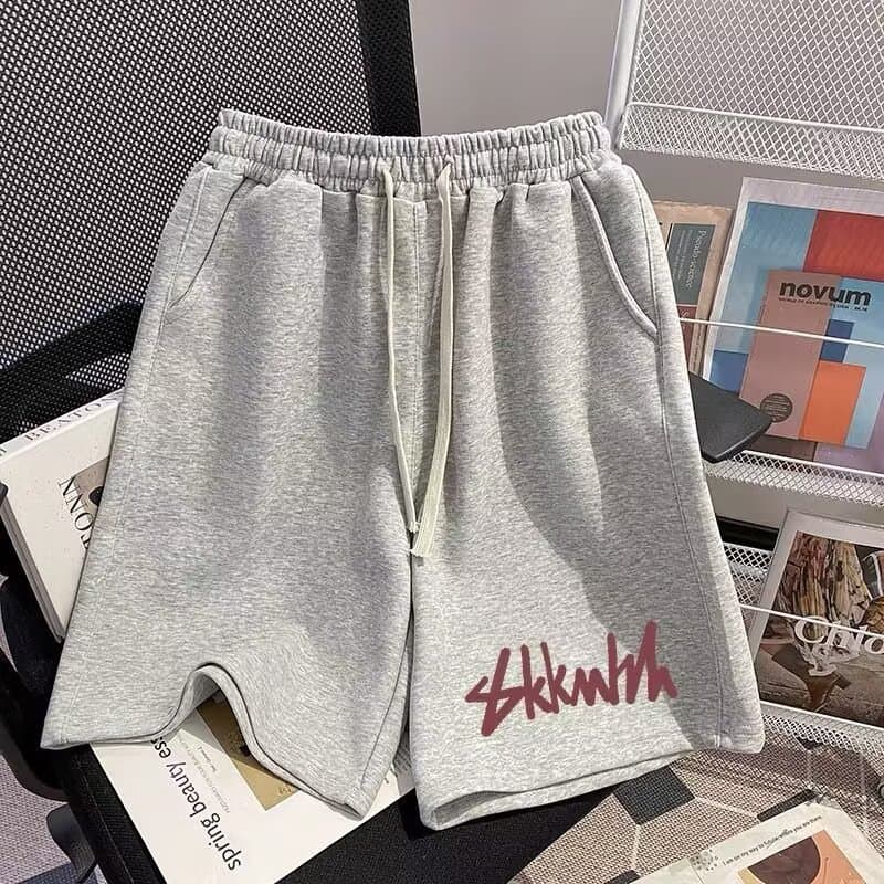 Shorts casuais masculinos com estampa de letras, estilo americano, da marca da moda, novos shorts esportivos de verão, v