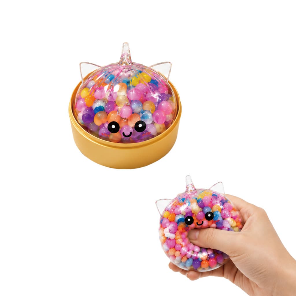 Brinquedos de pão de unicórnio (coloridos) estilos duplos contas coloridas embutidas recuperação lenta tamanho portátil