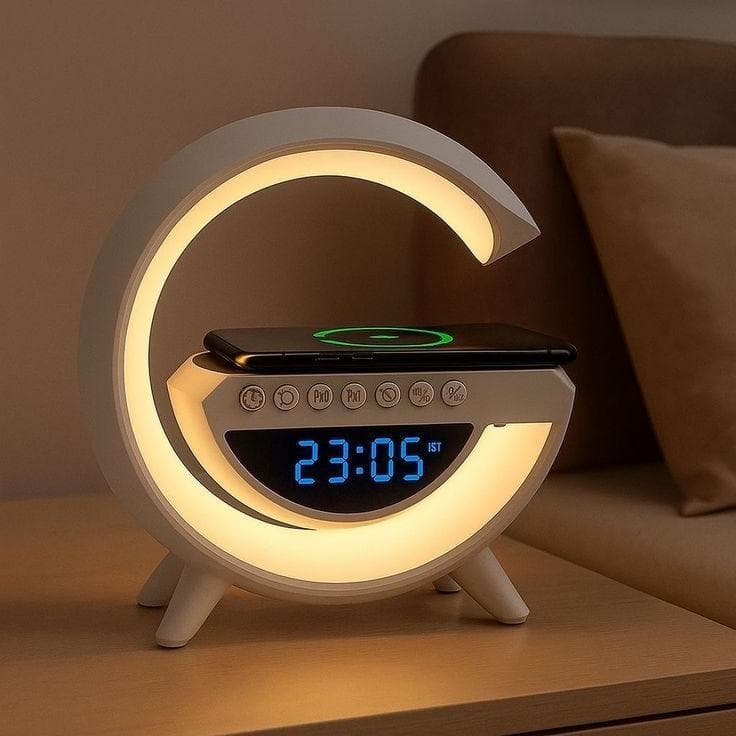 Relógio G e Caixa De Som Led Com Carregador Por Indução