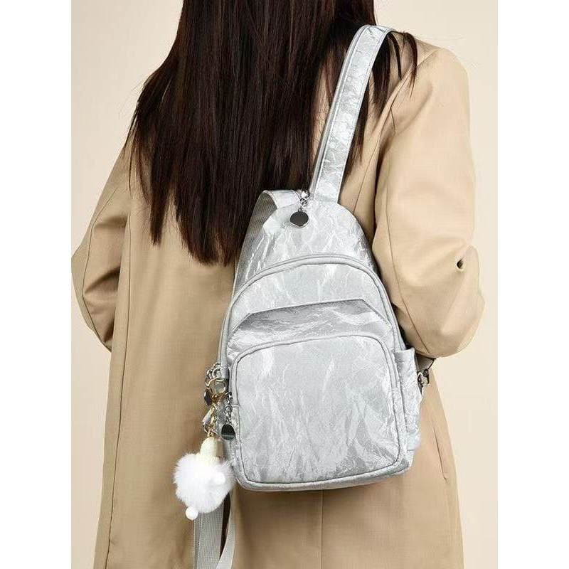 Bolsa de peito feminina multifuncional mochila nicho Design ombro saco do mensageiro Commuter estudante universitário du