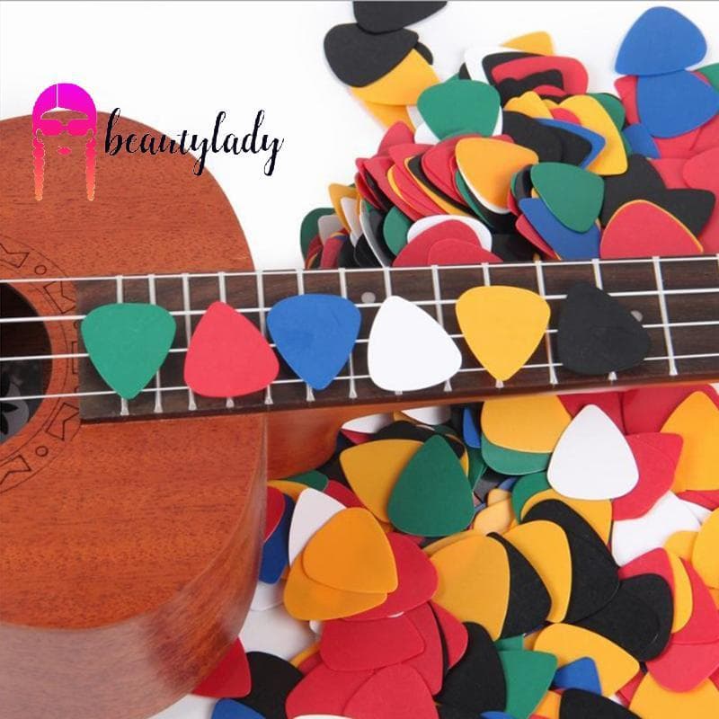 beautymakeup 100 Pcs ABS Acústico Ukulele Baixo Guitarra Elétrica Pis Palhetas Acessórios Novo