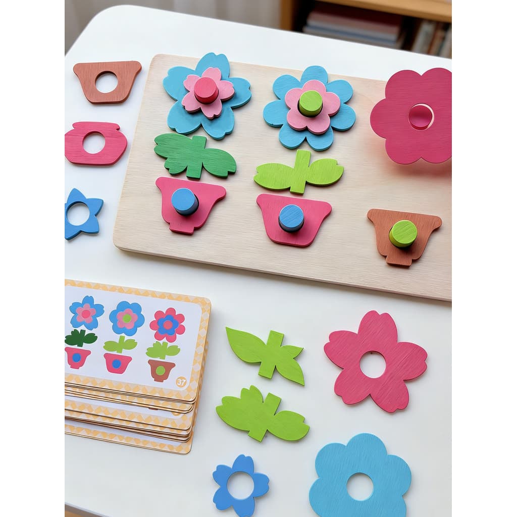 Flor quebra-cabeça brinquedos educativos das crianças desenvolver inteligência cérebro quebra-cabeças educação precoce c