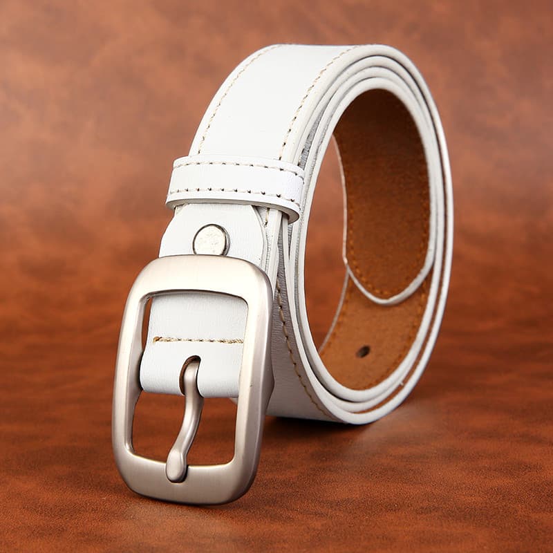 Tamanho grande Extra longo cinto senhoras Jeans gordo cinto de couro genuíno branco moda High-End All-Match Super longo
