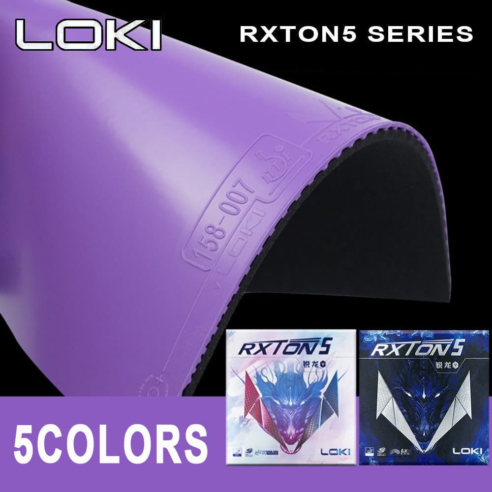 Borracha De Tênis De Mesa LOKI RXTON 5 Aprovada Pela ITTF Pegajosa De Alta Elasticidade Para Ataque Rápido