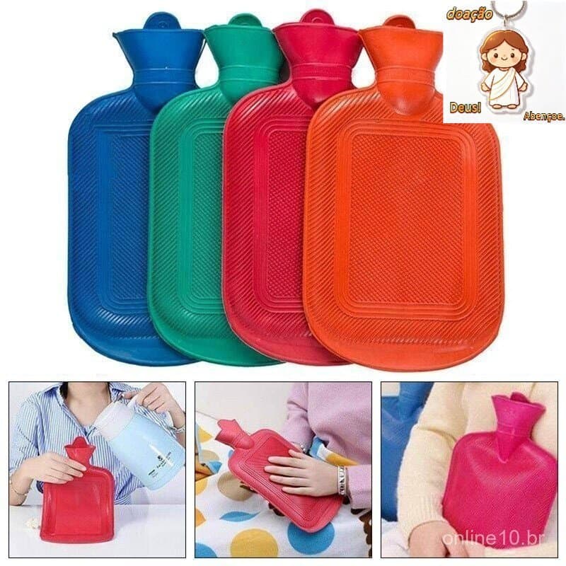 Bolsa de Borracha Quente e Fria, Compressa de Gelo, Bolsa Térmica para Dor, Cólicas, Dores Musculares