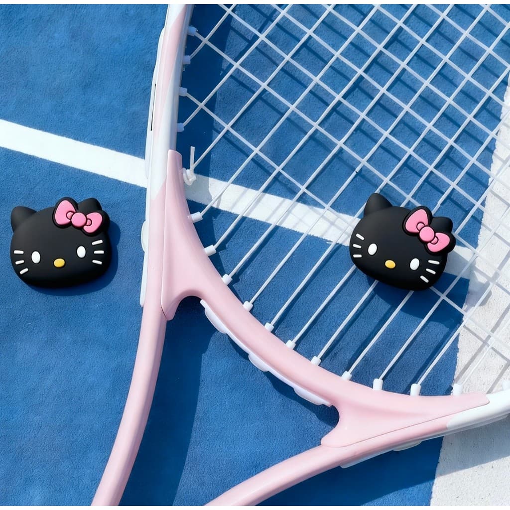 Amortecedor para raquete de tênis, amortecedor para raquete de tênis, estilo gato rosa, amortecedor embutido