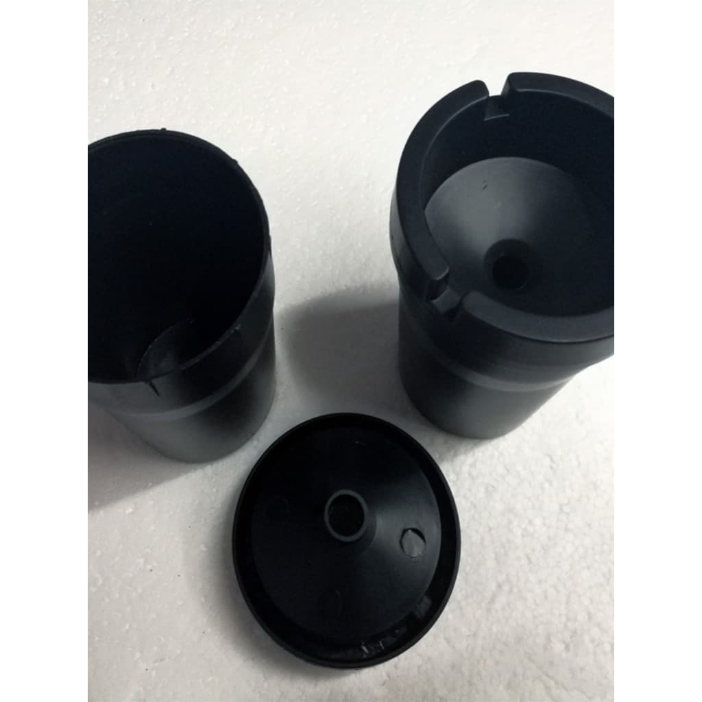 Cinzeiro de carro de grande capacidade, camada dupla, tipo funil unidirecional, à prova de derramamento, preto, 11cm x 8