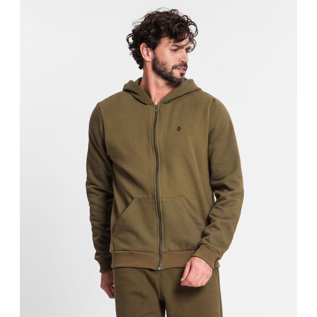 Jaqueta Masculina Moletom Peluciado Diametro Verde