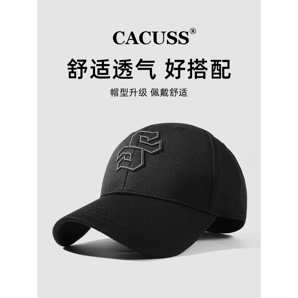 CACUSS Boné de beisebol Casual masculino de inverno, Top duro, boné de cabeça grande, quente, esportes ao ar livre