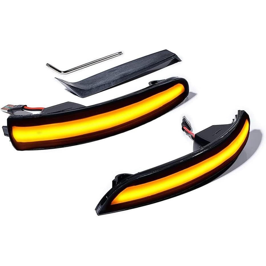 Lente Fumada Pisca Sequencial Dinâmica LED Espelho Lateral Conjunto De Faixa De Luz De Sinalização Compatível Com Ford F