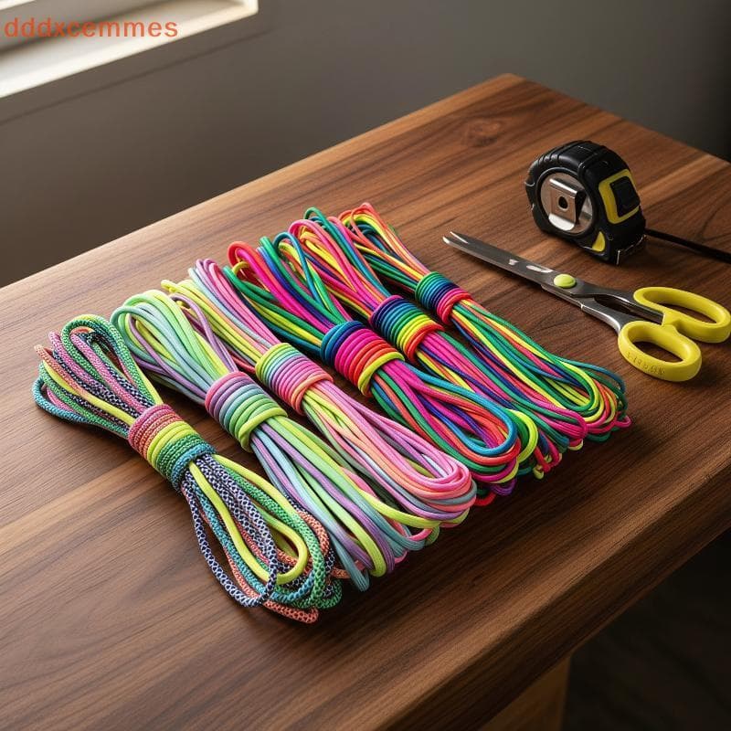 [dddxcemmes] Durável 7 Fios Paracord Rainbow Parachute Corda 2/3/4mm Cabo Multiuso Para Joias DIY Caminhadas Camping Equ