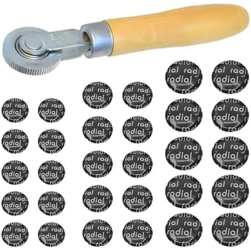 Zpana 31PCS Kit De Rolo De Remendo De Pneu De Carro , Conjunto Redondo De Reparo De Punção Veículo De 32/45/58 mm Com ,