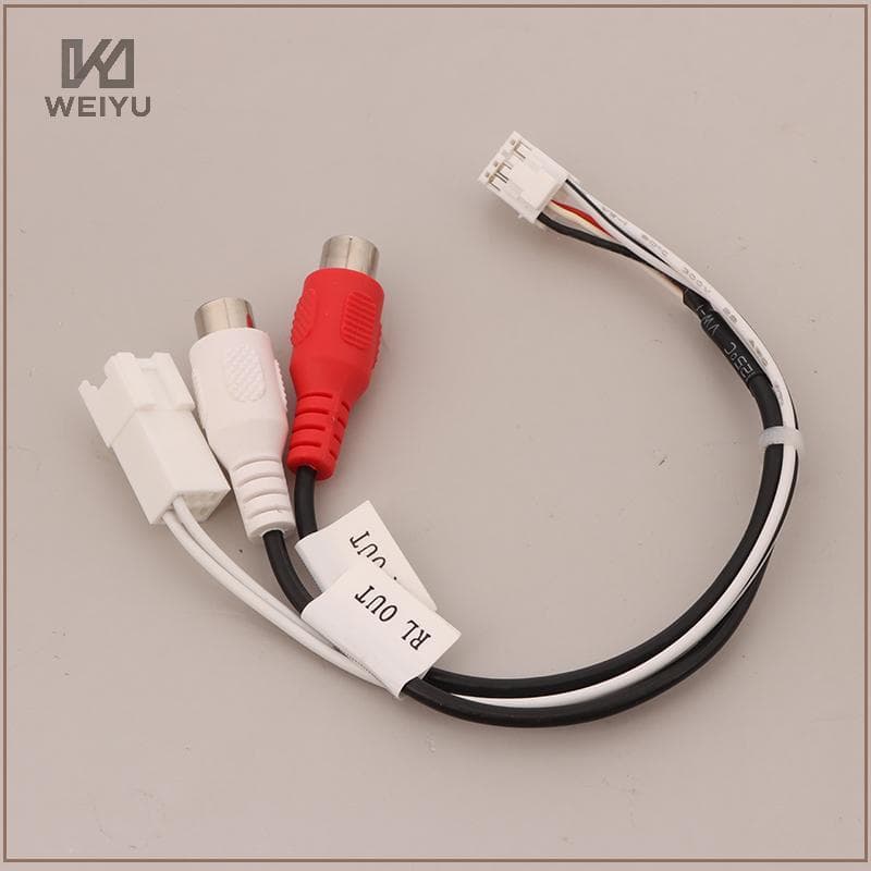 WEIYU 8P RCA RR RL Saída De Áudio Macho \ Fêmea Plug Cabo Android Rádio Do Carro Multimídia Universal TS10 TS18 8581 FYT