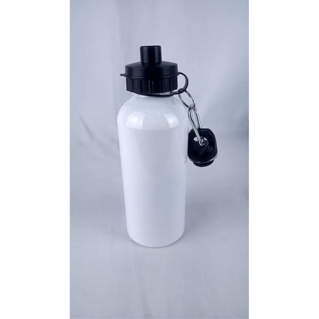 Garrafa Squeeze Alumínio 600ml Com Mosquetão E 2 Tampas Para Academia Bike Caminhada Sublimação Personalizada