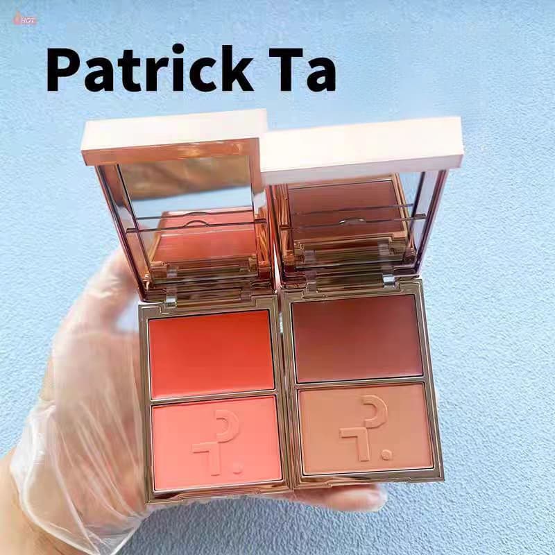PATRICK TA Blush/Iluminador Cosmético De Duas Cores Duo Powder Suporta Aplicação Seca E Úmida Melhora O Brilho Facial Co