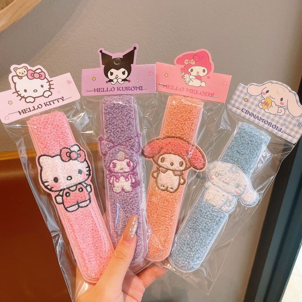 Novo estilo das crianças dos desenhos animados Velcro quebrado bandana meninas bonito pelúcia franja fixa bandana não ma