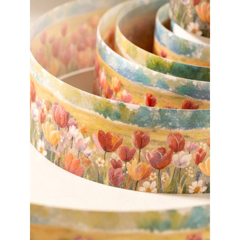 Flor Mar Série Fita Washi Rolo Inteiro Planta Flor Pintada à Mão Ilustração Manual DIY Notebook Adesivo Adesivo Margarid