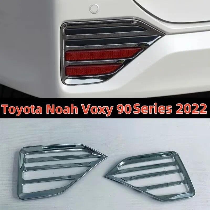 Para Toyota Noah Voxy Série 90 2022 2023 ABS Chrome Refletor Traseiro Luz De Nevoeiro Capa Da Lâmpada Guarnição Moldura