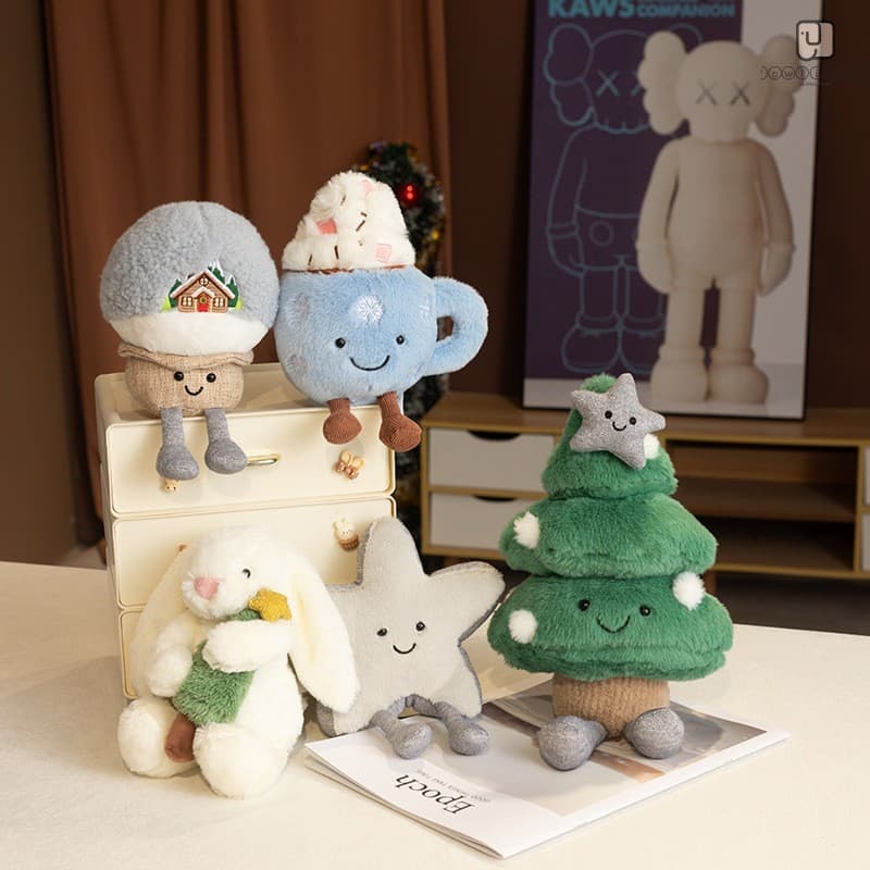 Almofada De Boneca Globo De Neve De Árvore De Natal-Enfeite De Pelúcia Para Decoração De Férias