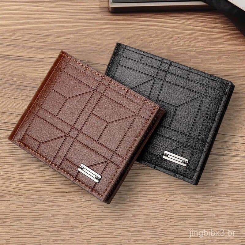 [Promoção Quente] Carteira Masculina de Luxo, Elegante e Simples, com Compartimento para Cartões Premium, Ultra-leve, em