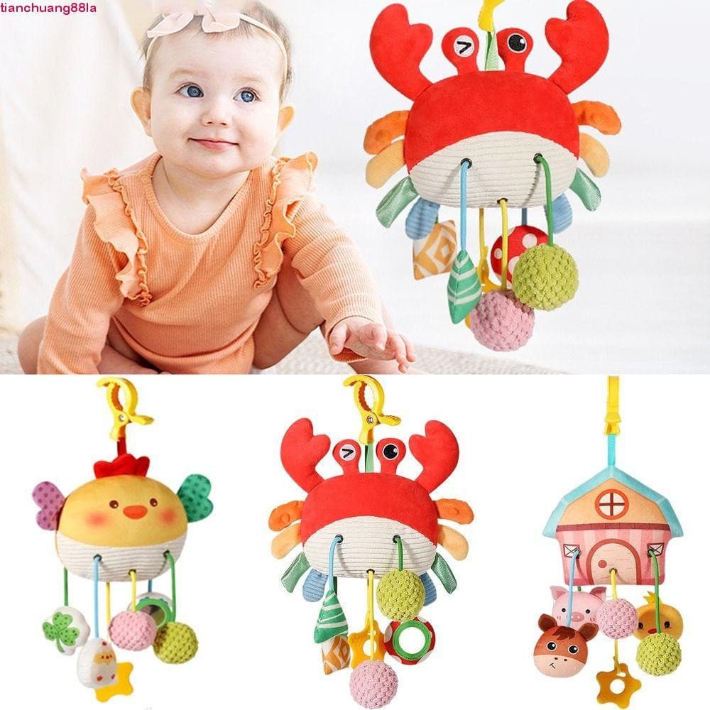 TIANCHUANG Bebê Puxar Corda Brinquedos , Com Braçadeira Em Forma De Caranguejo Brinquedo Sensorial De Pelúcia , Desenvol