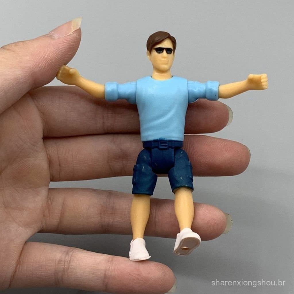 Novas figuras soltas genuínas, decorações de cenário, figuras de ação móveis, decorações com movimento de mãos e pés, es