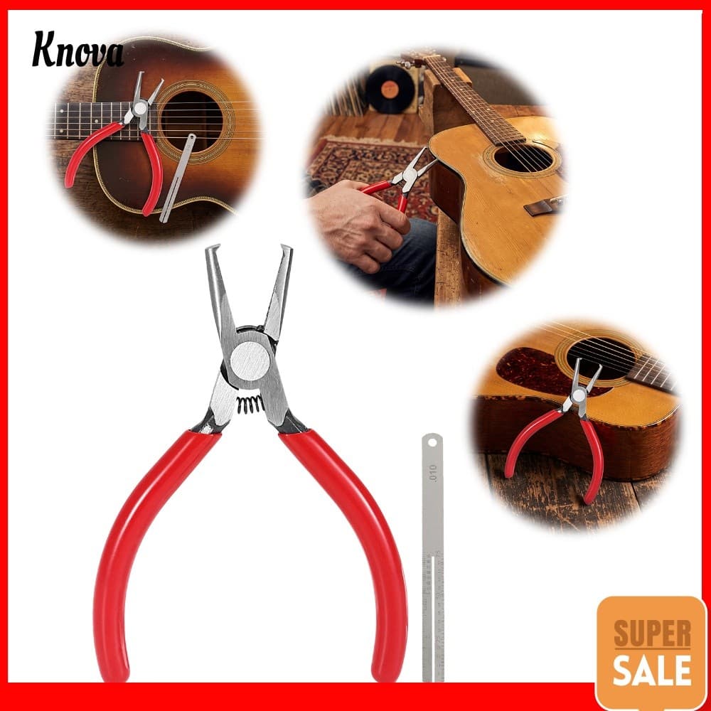 Alicate Extrator De Trastes De Cabeça Chata Multiuso Para Guitarras Baixo Ukulele