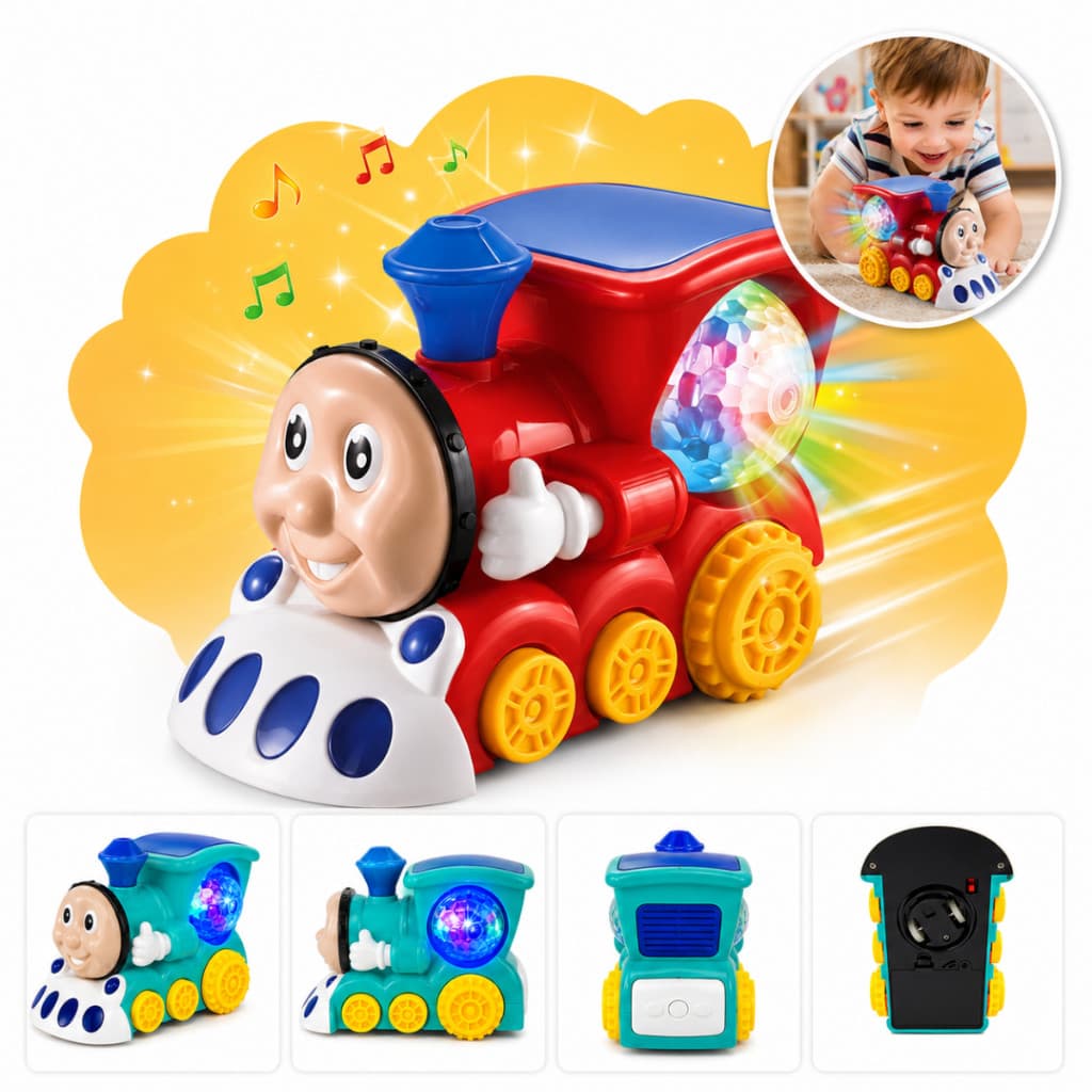 Trem Thomas Infantil Trenzinho Bate Volta Luzes Coloridas Musical Brinquedo Menino Menina Interativo