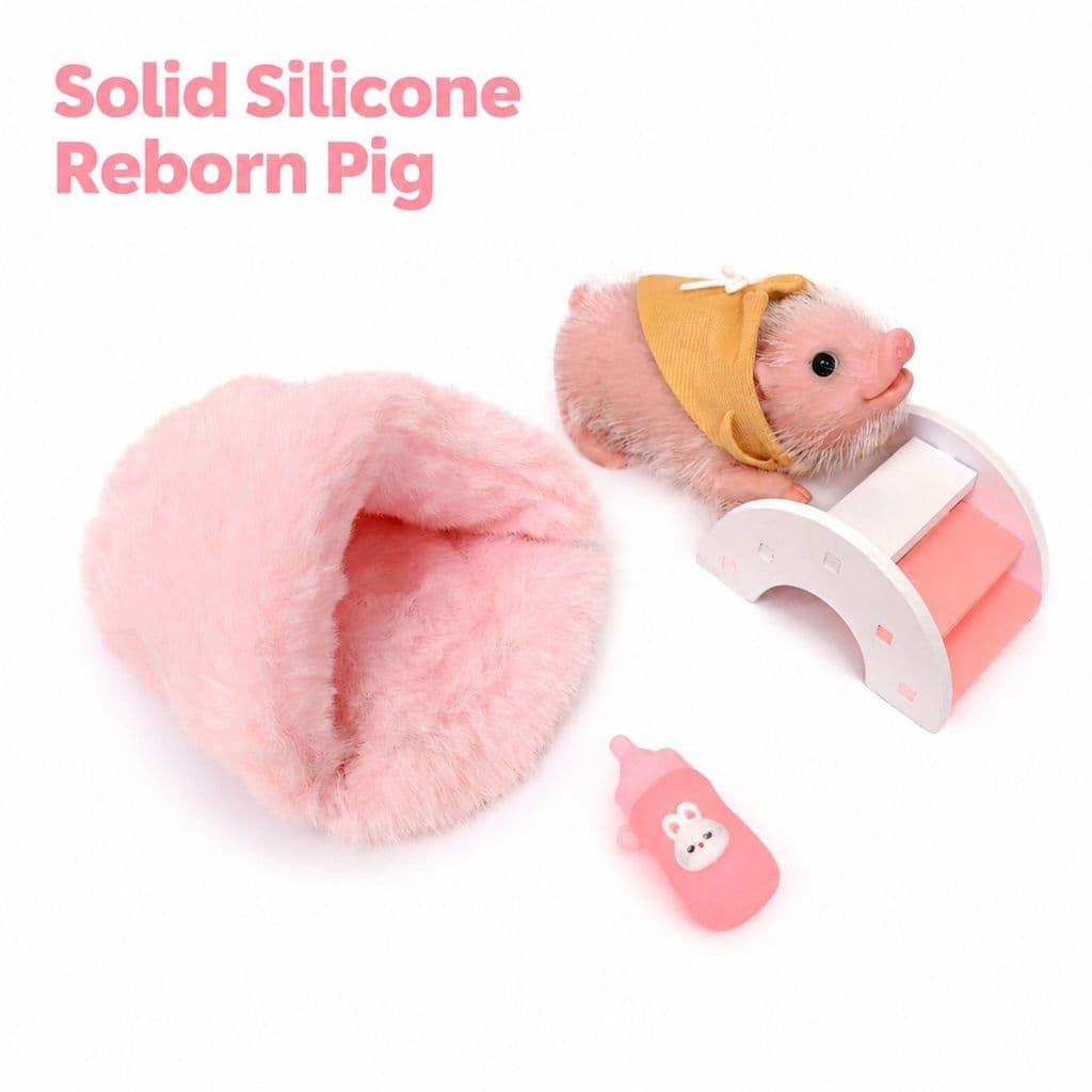 2026 5-Polegada Silicone Puro Renascimento Boneca Animal Leitão Implantado Envio Mini Bonito Oceano Azul TK