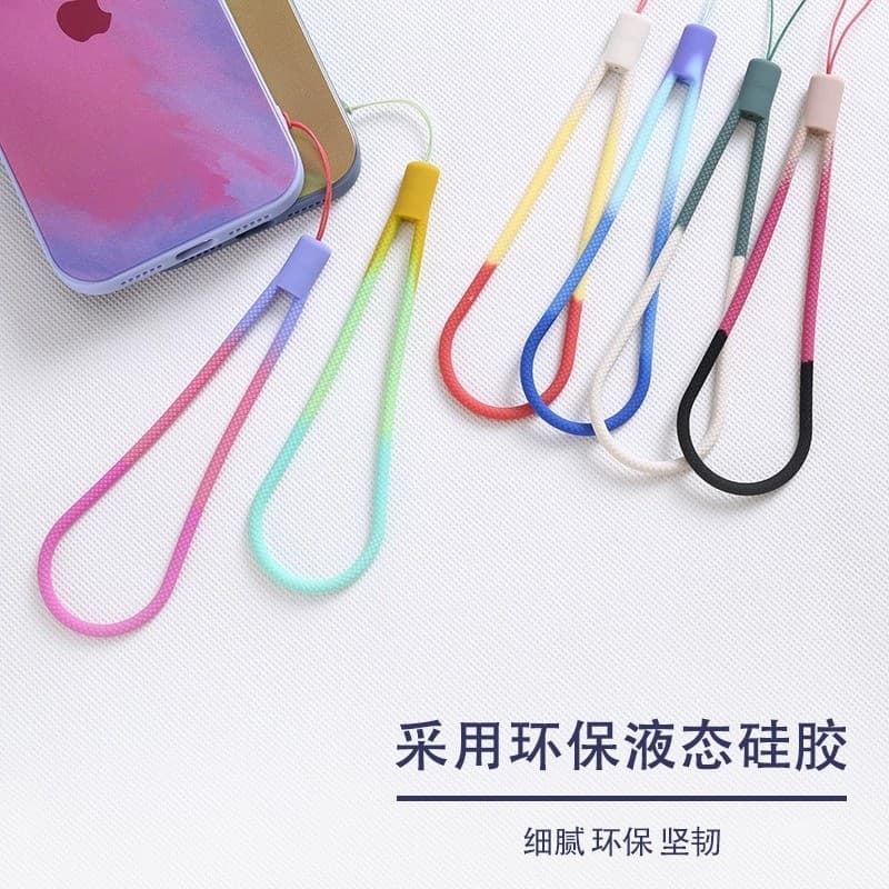 2024 Novo estilo cor de água cordão para celular estilo de pulso de Silicone líquido acessórios femininos pingente de co
