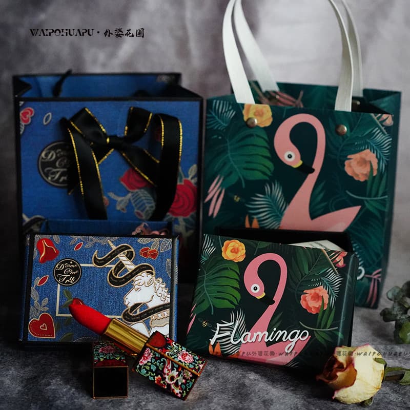 Diy artesanal batom embalagem caixa de presente saco de presente High-End simples caixa de presente de aniversário bálsa