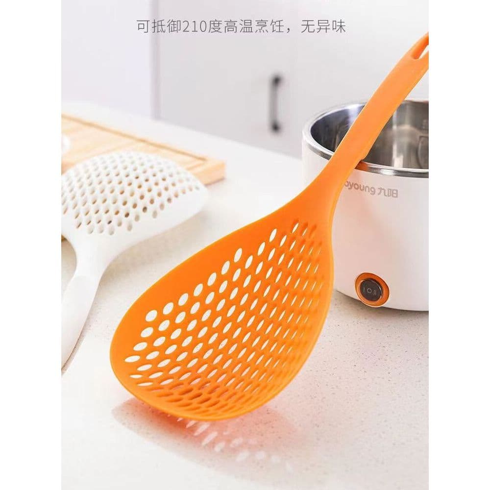 Japonês grande coador filtro malha peneira cozinha do agregado familiar resistente a altas temperaturas colher de macarr