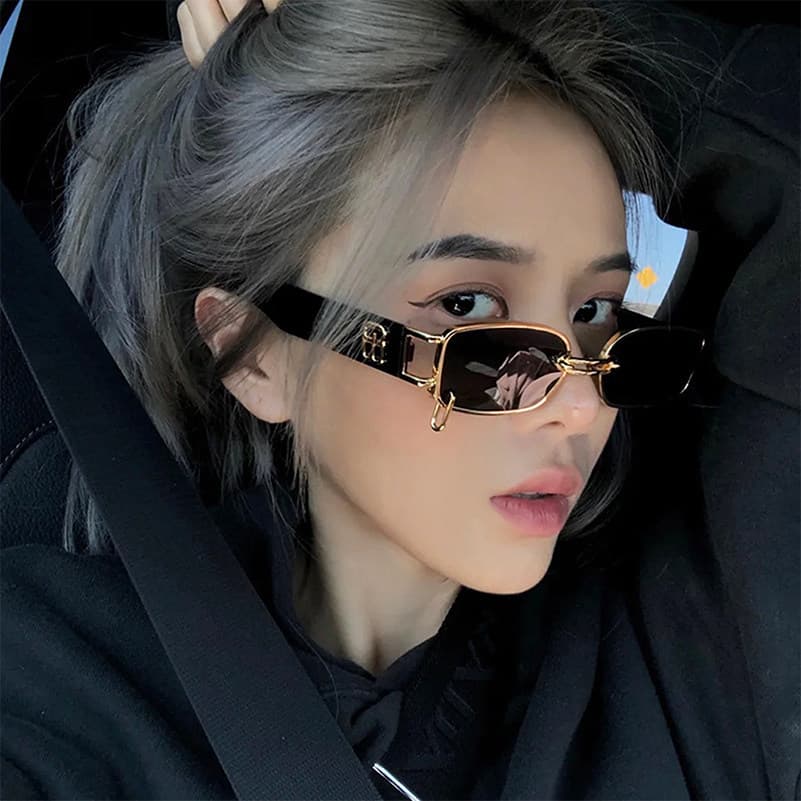 óculos de sol quadrado feminino oculos de sol óculos feminino de sol óculos de sol feminino com proteção uv Influenciado