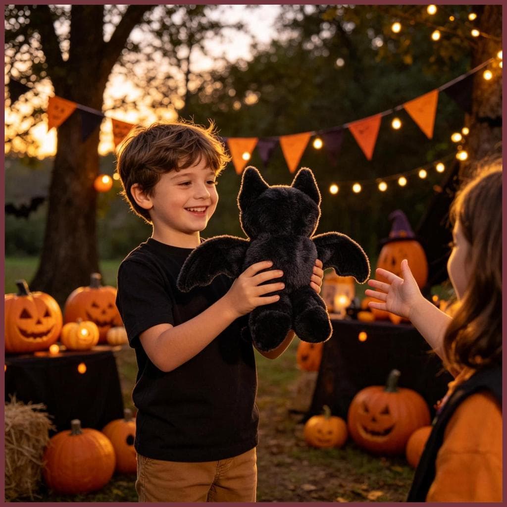 Morcego De Pelúcia 30cm Bonito Fofinho Decoração Para Casa Huggable Boneca Halloween Abraçando Travesseiro Crianças Adul