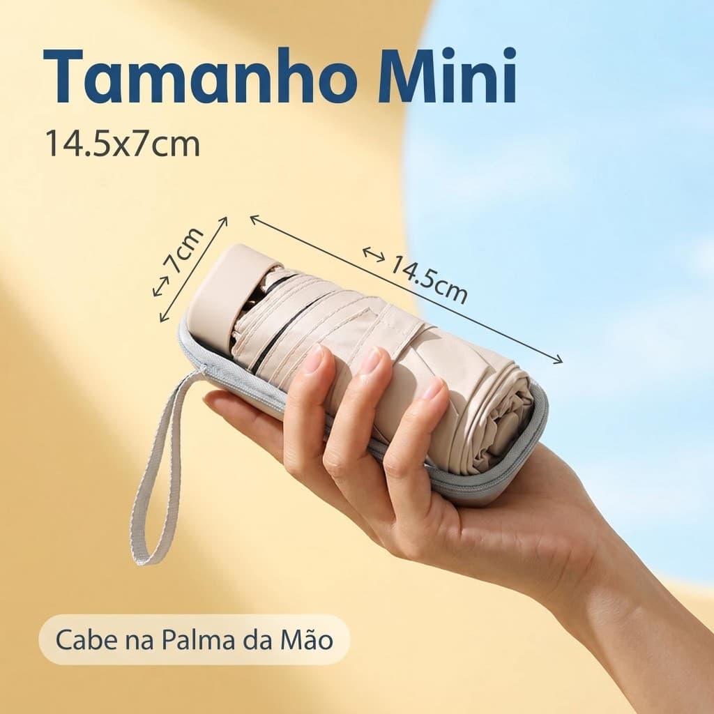 雨伞M032B   Guarda-chuva Revestimento Preto 99% Proteção UV