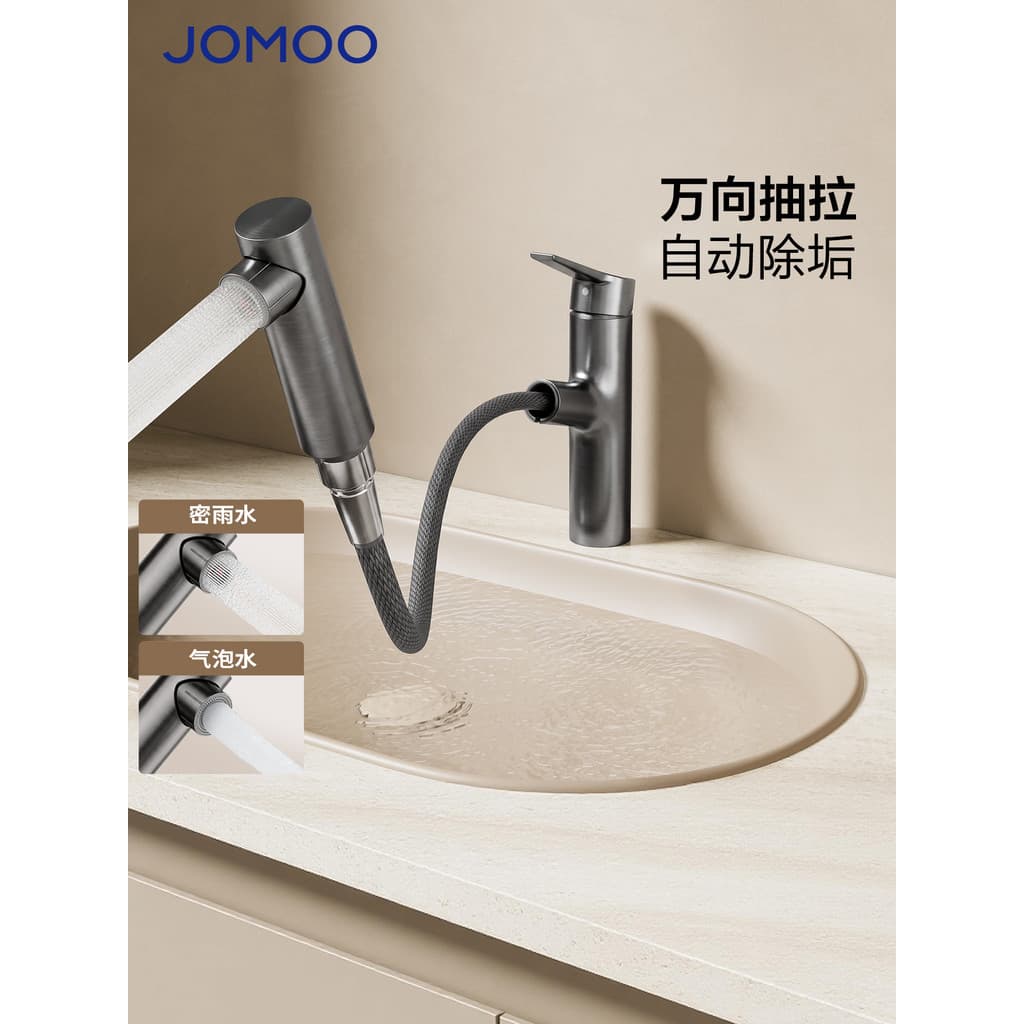 Jiumu Pull-out bacia torneira de água quente e fria torneira do banheiro do agregado familiar conveniente Shampoo bacia