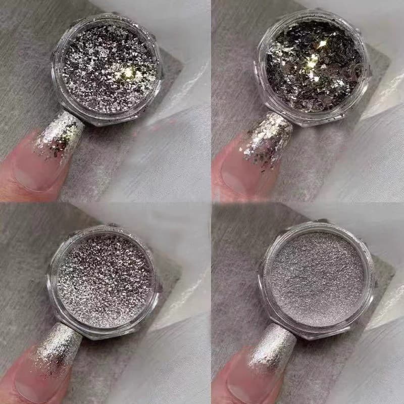 Acessórios de Manicure ouro rosa ultrafino beleza gelo de alto brilho transparente delicado azul-luz branco luar glitter