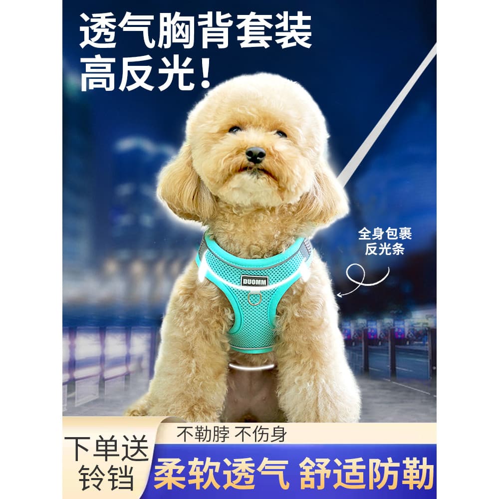 Coleira para cachorro tipo colete, alça peitoral de pelúcia para cachorro pequeno, Bichon, pomerânia, filhote de cachorr