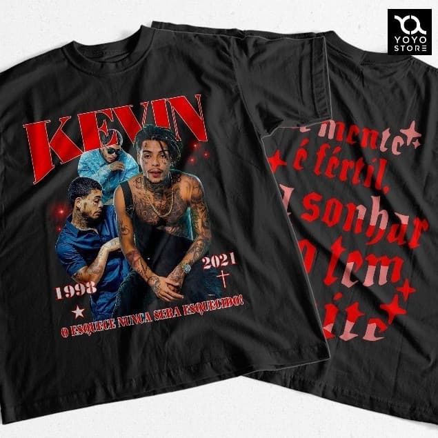 Camiseta Estampada Mc Kevin A mente É Fértil Pra Sonhar Não Tem Limite Camisa Blusa Cantor