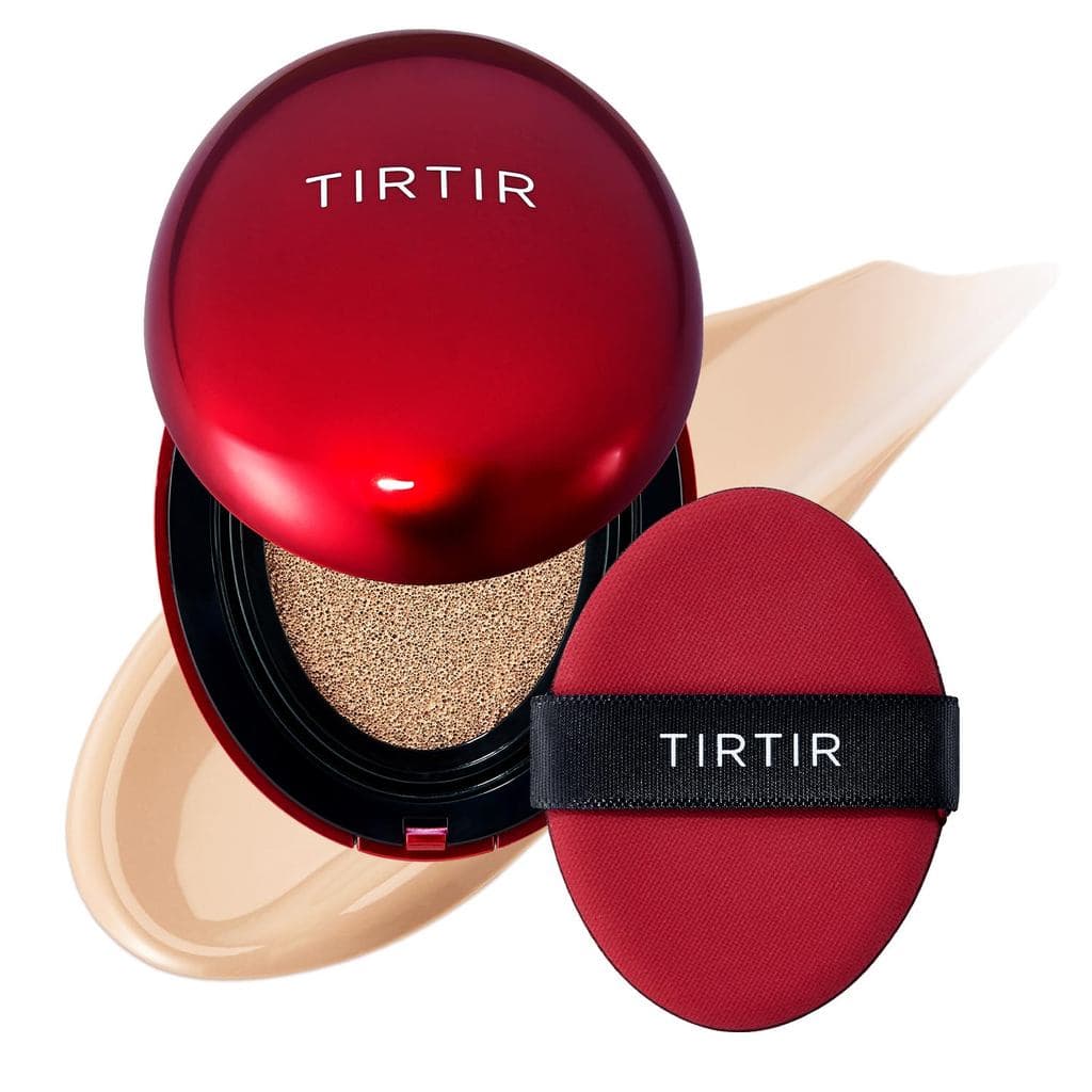 Base de Maquiagem TIRTIR Mask Fit Red Cushion |   Cobertura total, Leve, Ajuste perfeito à pele, Acabamento com brilho a