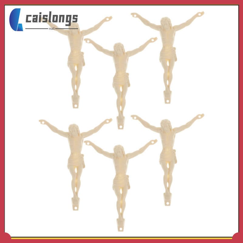 🧸 6Peças Jesus Decorativo Bege Em Plástico Para Ambiente Religioso