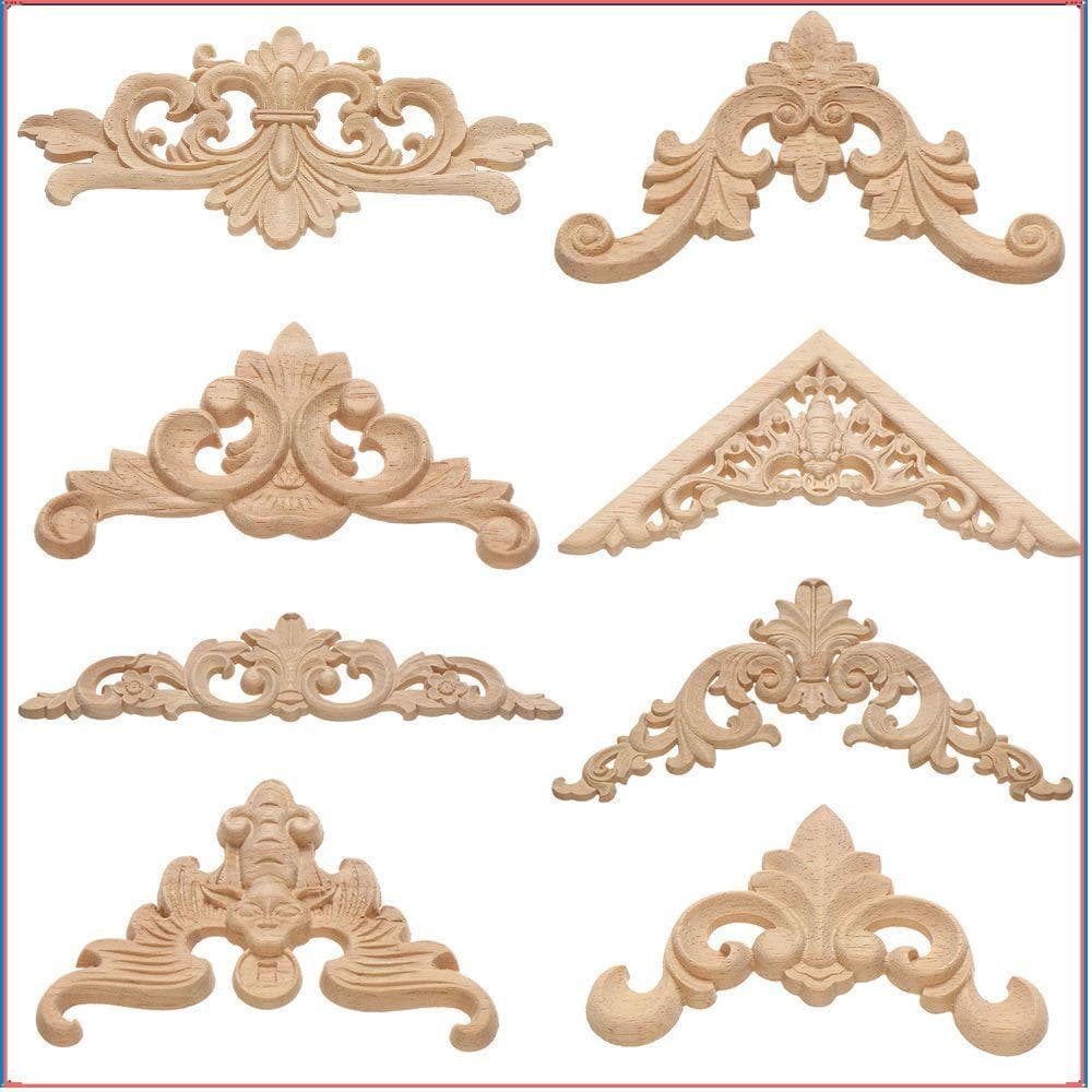 Decoração De Porta Floral Natural Esculpida Decorativa De Parede Madeira Exclusiva