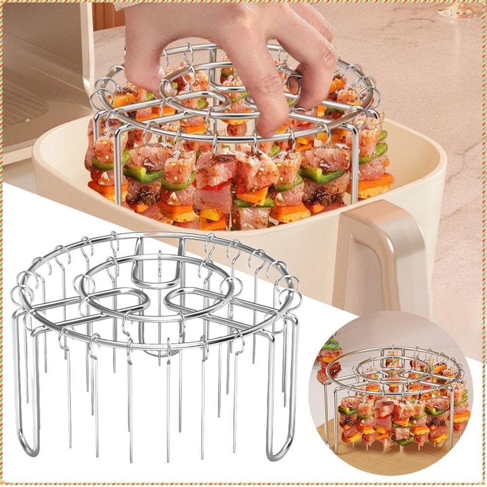 Rack De Grelha Vertical  , Suporte De Espeto Removível Para De Corda , Agulha De Cozimento De Aço Inoxidável 12/24