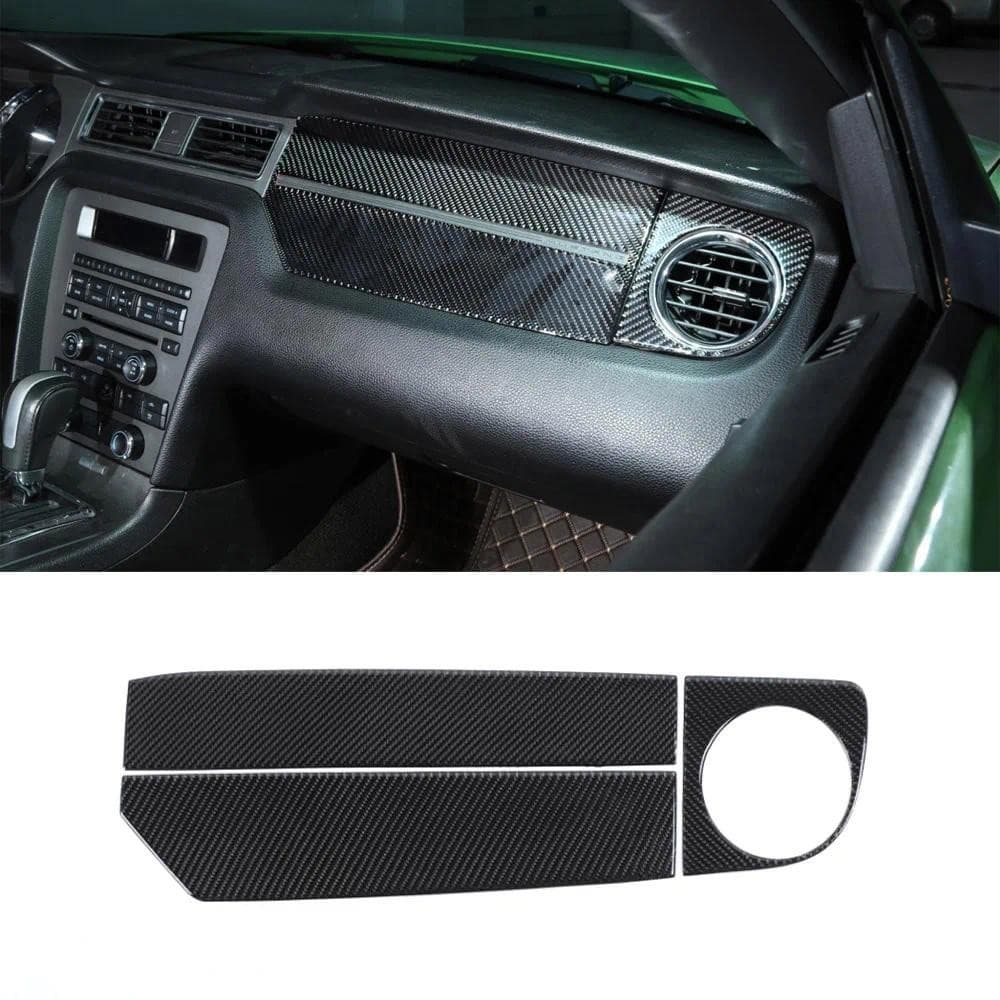 Adesivos De Carro De Fibra De Carbono Real Para Ford Mustang 2009-2013 Assento Do Passageiro Ventilação De Ar Decoração